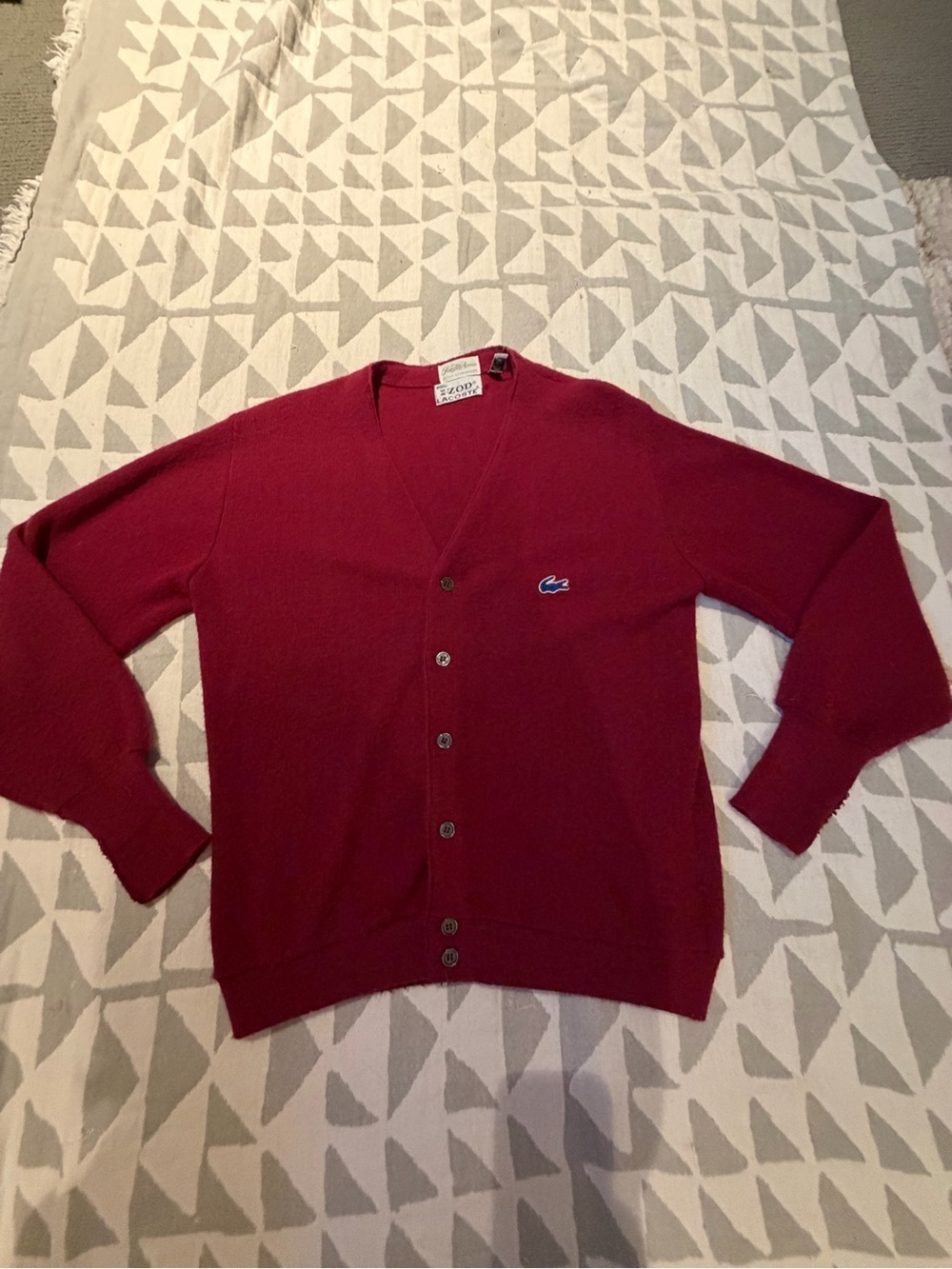 Lacoste Saks Fifth Avenue Vintage Cardigan - Medium